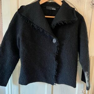 RJ Wear Black felted Wool Jacket for